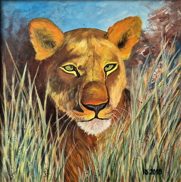 Kraljevi par, akril-platno, 40x50 cm, 2015, Irena Gorenc